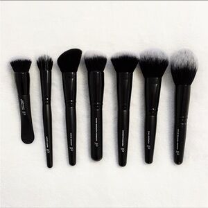 Elf Pro MUA Black Soft Synthetic Face Powder Blush Contour Brush Set